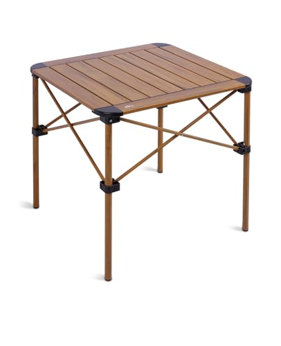iClimb Nature Medium Folding Aluminum Table - Lightweight Stable Roll-Up Top