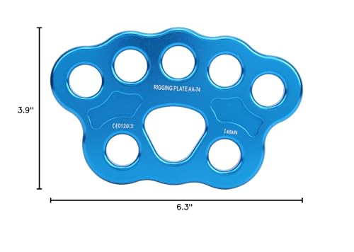 45KN Uniformly Forced Climbing Anchor Connector Rigging Plate 16x10cm 1 PCS for Rigging Systems, Cable Bridge Accessories