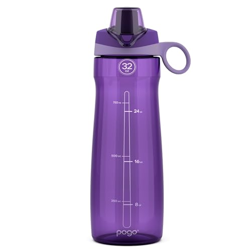 Pogo BPA-Free 32oz Water Bottle with Chug Lid - Purple, Leakproof Drinkware
