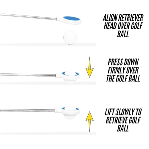 I Gotcha JAWZ 18' Reach Compact Golf Ball Retriever - No Moving Parts