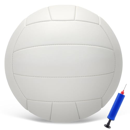 Official Size 5 Volleyball for Indoor Outdoor Play Soft Touch Durable Design with Pump