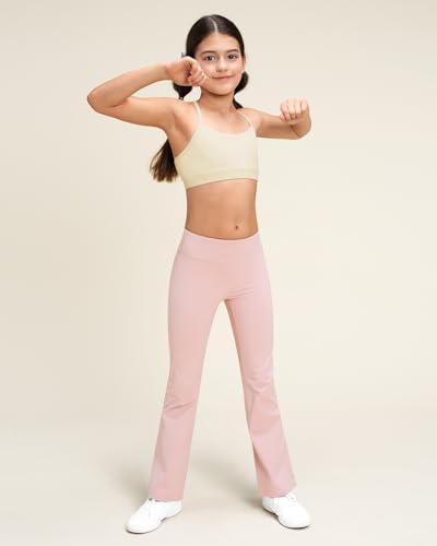 Girls Sports Bra for Dance Running Gymnastics - Creme, Age 10-11 - Stelle