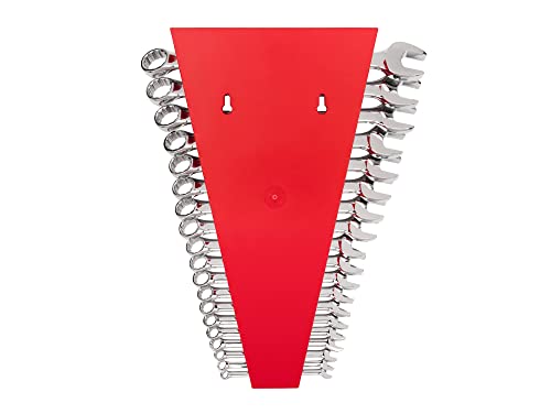 19-Piece Combination Wrench Set with Rack - Metric, Offset & Angled Open Ends