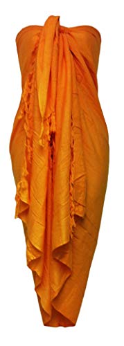 Bali Sarong Wrap Beach Cover Up - Lightweight Rayon, Fringed, Multiple Designs