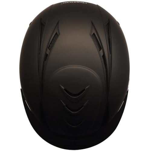 Adult Deluxe Riding Helmet - Lightweight Breathable Equestrian Safety Helmet - Black, Medium-Large