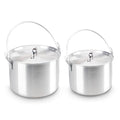 Lightweight Aluminum Camping Pot Set with Lid & Folding Handle - 4L, 8L, 12L Variations