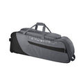EvoShield Takeover Wheeled Bag Charcoal - Large Sports Gear Duffel with Custom Panel