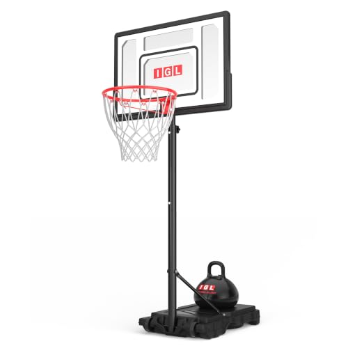 Kids Adjustable Basketball Hoop 33 Inch Portable Outdoor/Indoor Goal