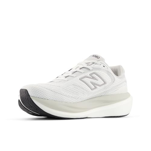 New Balance Men's 1080 V15 Running Shoes - White/Truffle Salt, Size 11