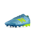 Unisex Soccer Cleats - Tekela V5 Low Laced FG Shoes - Metallic Blue & Green