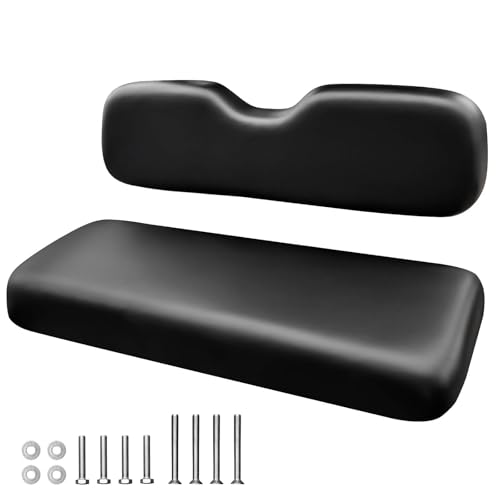 NOKINS Black Rear Seat Replacement Cushion for Golf Cart - Fits Club Car, EZGO, Yamaha