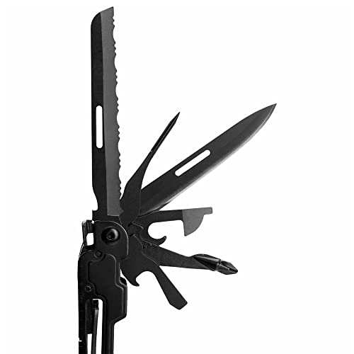 SOG PowerAccess Deluxe Heavy Duty Multi-Tool Black - 21 Tools, Stainless Steel, Nylon Sheath