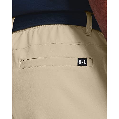 Under Armour Golf Drive Shorts Khaki & Halo Gray 38 - Lightweight, Stretchy, Water-Resistant