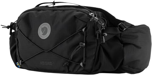 Fjällräven Abisko Hip Pack 6 Black - Lightweight Trail Storage, Adjustable Hiking Belt