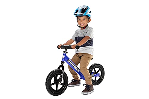 Strider 12 Sport No Pedal Balance Bike for Kids Ages 1-4, Blue