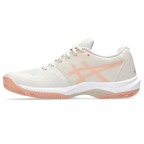 ASICS Women's Game FlyteFoam Tennis Shoes - Soft Oat/Cantaloupe, Size 7.5