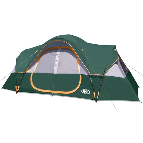 UNP 10 Person Family Camping Tent - Dark Green, Waterproof Outdoor Shelter