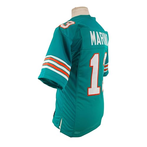 Dan Marino Aqua Miami Jersey - Unisex Adult Sizes S-5XL, Custom Sewn, XX-Large