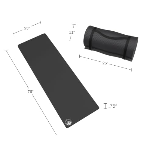Wakeman Outdoors 2-Pack Black Foam Sleeping Pads 0.75-Inch Thick Waterproof Camping Mats