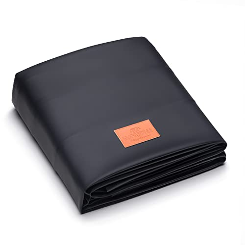 Heavy Duty Leatherette Pool Table Cover 9FT Waterproof & Tearproof - Black Charcoal