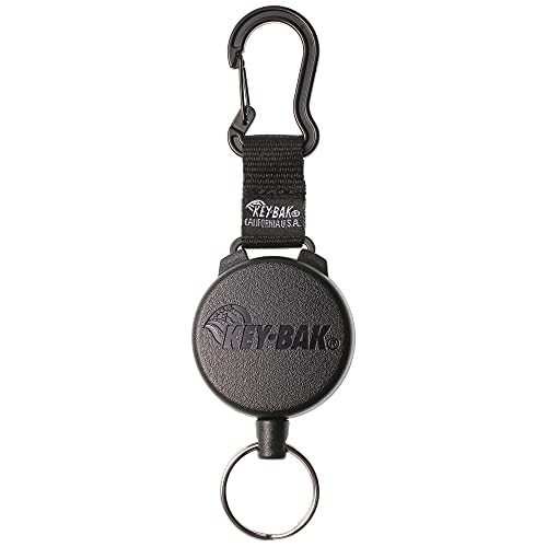 KEY-BAK Heavy Duty Retractable Key Holder 28 Inch Kevlar Cord - Made in USA
