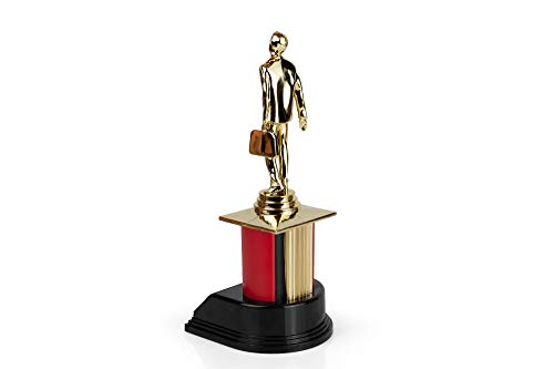The Office Dundie Award Replica Trophy with 6 Interchangeable Plates - 8 Inches Tall