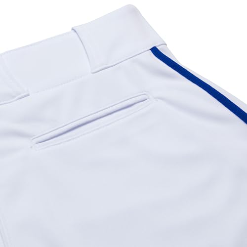 Champro Boys' Triple Crown 2.0 Open Bottom Baseball Pants - Large, White/Royal