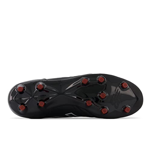 Men's New Balance 442 V2 Team FG Soccer Shoes - Black White Red, Size 10.5