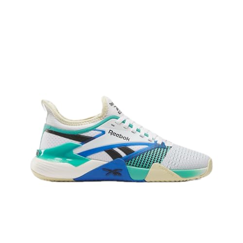 Reebok Mens Nano Court Sport Tennis & Pickleball Shoes - White/Weathered White/Unleashed Green, Size 7-14