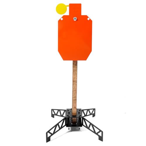 3/8" AR500 Hostage Reactive Shooting Target & 3-in-1 Stand Base