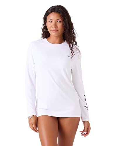 Roxy Women's Enjoy the Waves Long Sleeve Rash Guard - Medium / Snow
