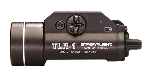 Streamlight TLR-1 Rail-Mounted Gun Light 300 Lumens Compact Version without Strobe & Earless Screw - 3.39x1.47x1.44