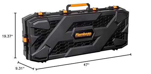 Hardside Bow Case for 43-Inch Bows - Black, Foamless Security System, Fits Flambeau Outdoors Formula