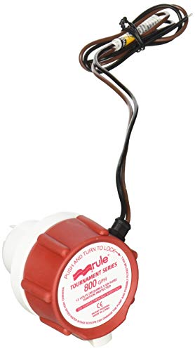800 GPH Replacement Water Pump Motor for Livewell Baitwell - 12V, Stainless Steel Shaft, Easy Snap-In Cartridge - Variation of THIS listing