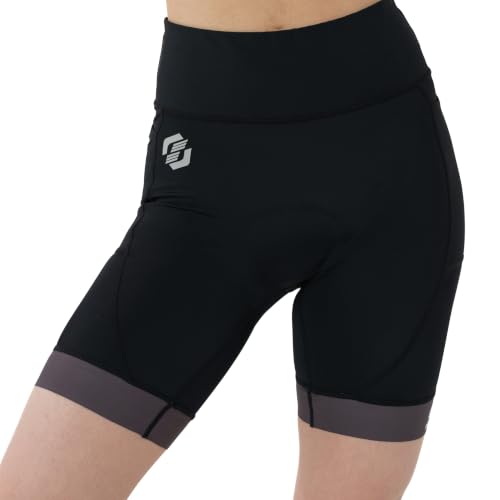 SLS3 Women's Tri Shorts - Elite Compressive Race Shorts, Large Raven Black