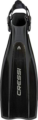 Cressi Pro Light Open Heel Diving Fins - Lightweight, Well-Balanced, Black / M/L