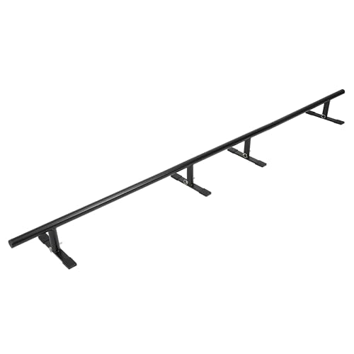 Reniecy Black 98.8” Portable Skateboard Grind Rail with Adjustable Height