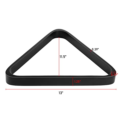 Solid Wood Pool Ball Rack Triangle with Black Finish - 2-1/4 Inch Billiard Ball Holder for Table