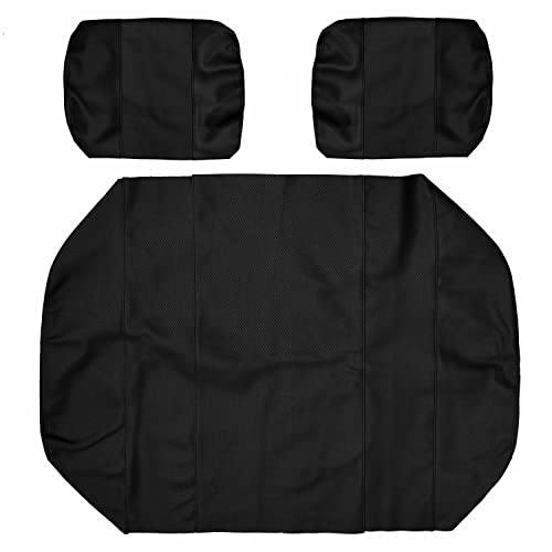 GOLF BALL DIVERS Black Premium Marine Vinyl Golf Cart Seat Cover for Pre-2000 Club Car DS - Front Bench Replacement