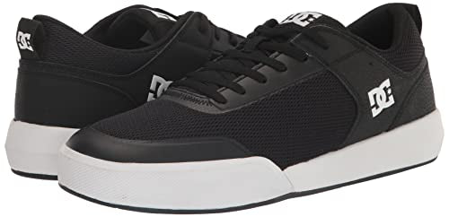 DC Men's Transit Casual Skate Shoe,Black/White,9.5