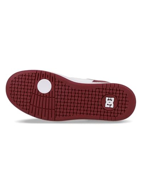 DC Men's Manteca 4 Skate Shoe, White/DEEP RED/Black, 7