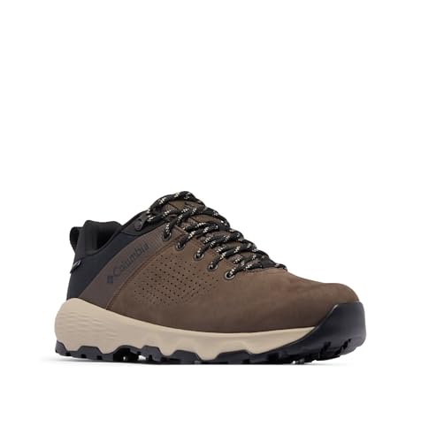 Columbia Men's Newton Nimble Waterproof Leather Hiking Shoes 10.5 Tundra/Black