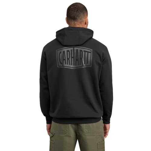 Men's Rain Defender Sweatshirt - Loose Fit, Midweight, Waterproof, Large Black