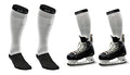 Large Black Cut Resistant Hockey Socks Level 3 Protection with Dyneema Yarn
