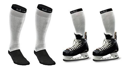 Large Black Cut Resistant Hockey Socks Level 3 Protection with Dyneema Yarn