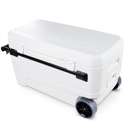 Igloo Maxcold Glide 110Qt Wheeled Cooler - White 168-Can Insulated Ice Chest