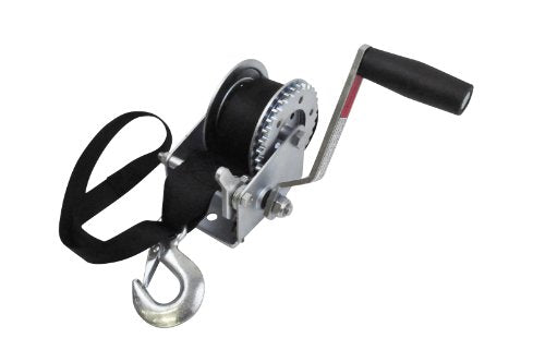 SeaSense Zinc Plated PWC Trailer Winch 900 lbs Capacity with Strap & Hook