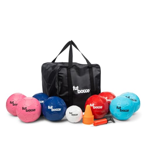 Backyard Soccer Bocce Ball Set with Carry Bag and Cones