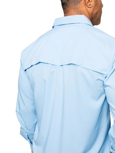 Insect Shield Men's Elements Lite Long Sleeve Mosquito-Repellent Shirt Sky Blue X-Large