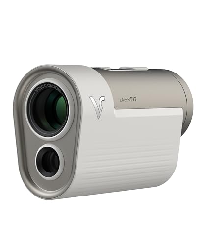 Voice Caddie Laser Fit Golf Rangefinder with Slope & Tournament Mode, Dual Display, 6X Magnification